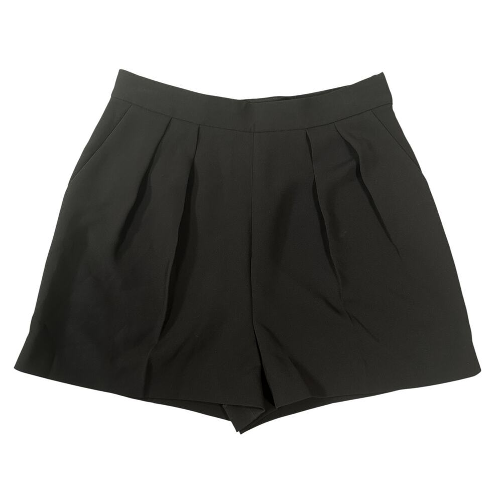 Theory Women's Classic Crepe Pleated Shorts Black Size 4